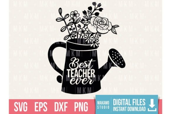 Best Teacher Watering Can: A Charming Embroidery Design