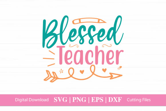 Blessed Teacher School Embroidery Design