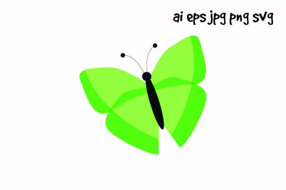 Butterfly Flat Illustration for Embroidery