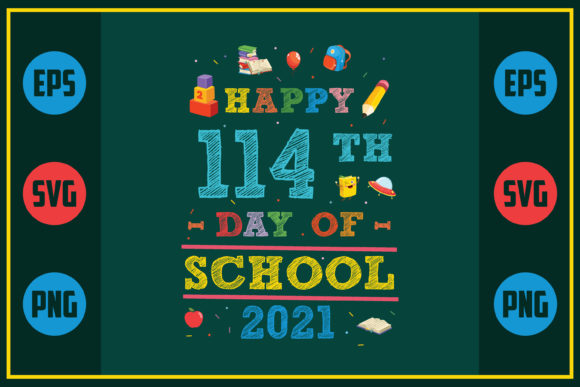 Celebrating 114th Day of School with Embroidery