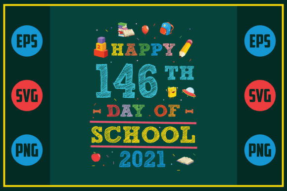 Celebrating 146th Day of School with Embroidery