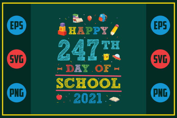 Celebrating 247th Day of School with Embroidery