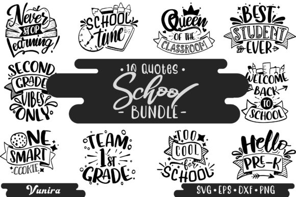 Exploring 10 School Bundles - Lettering Quotes
