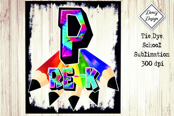 Pre-K-grade Tie Dye School Sublimation